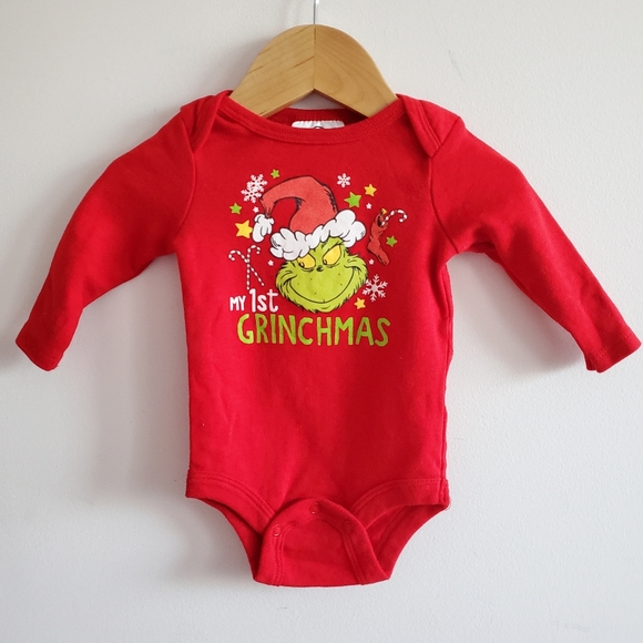 Baby Grinch Christmas Onesie Size 0-3M - Picture 1 of 4